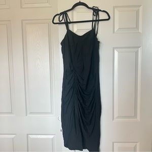 Black midi dress